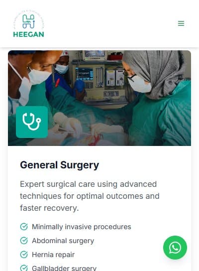 Heegan MultiSpeciality and Teaching Hospital Mobile